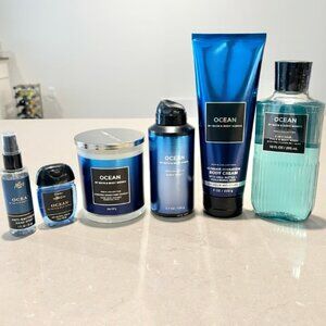6-Piece Bath & Body Works Ocean Men’s Bundle Body Wash Lotion Spray Candle